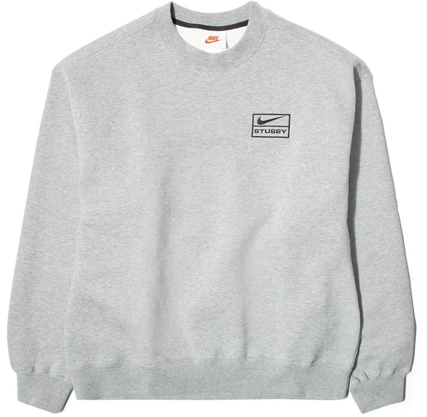 Nike x Stussy Crew Fleece ‘Grey’ Shirt