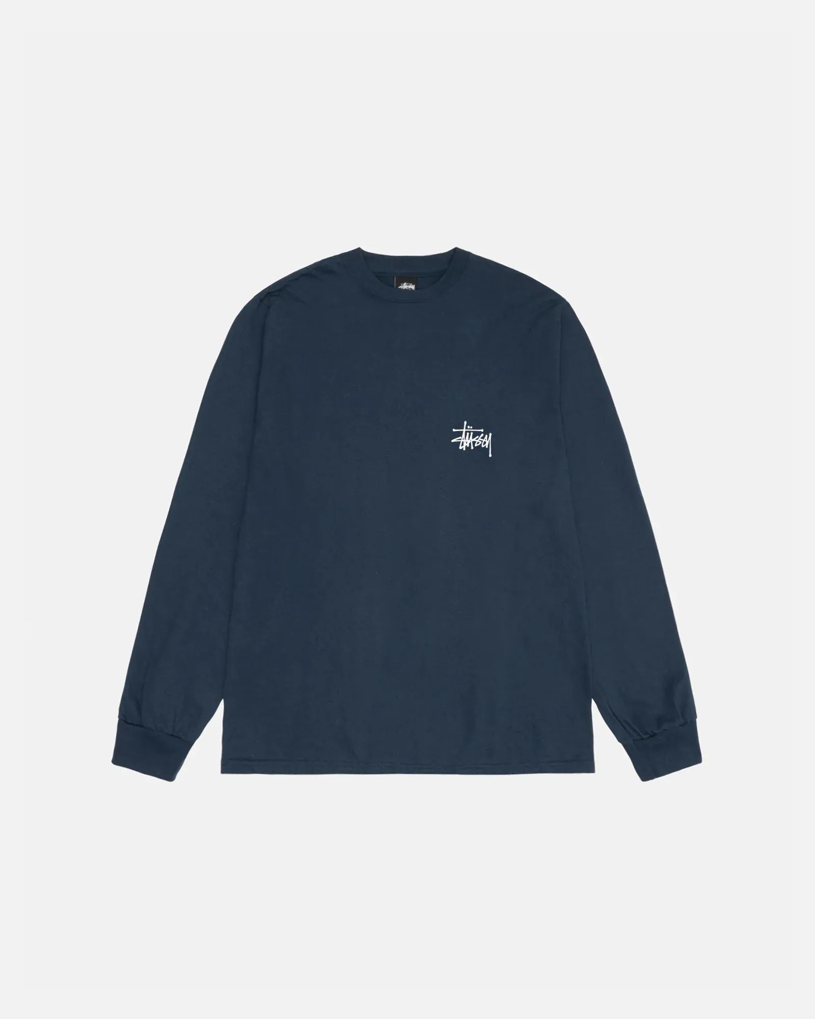 Basic Stussy Ls Tee Navy