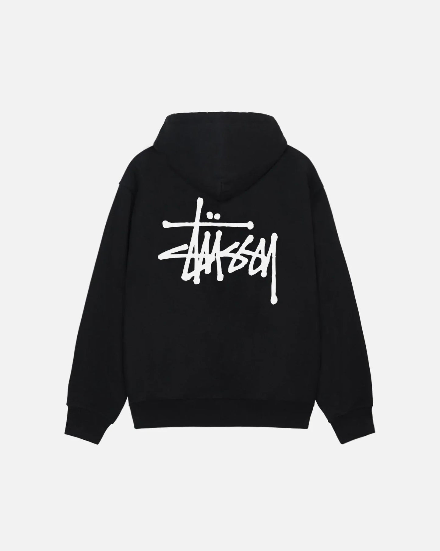 Basic Stussy Zip Hoodie Black