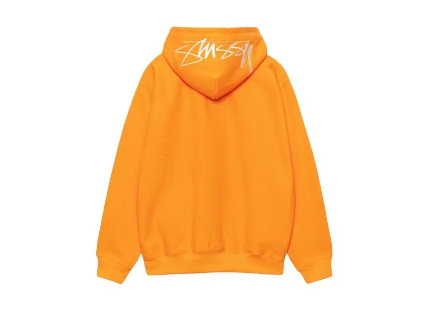 Stussy Back Hood Applique Hoodie Tangerine