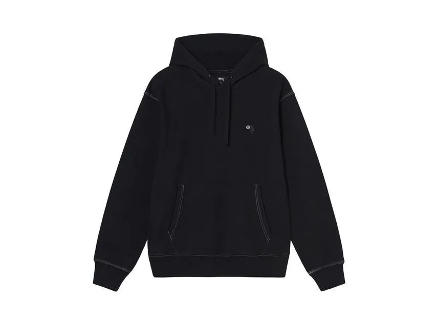 Stussy 8 Ball Embroidered Hoodie Black