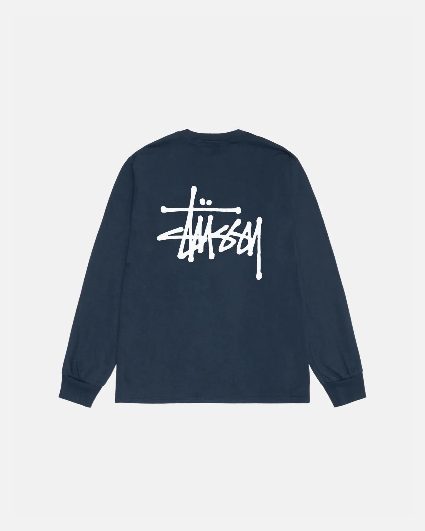 Basic Stussy Ls Tee Navy