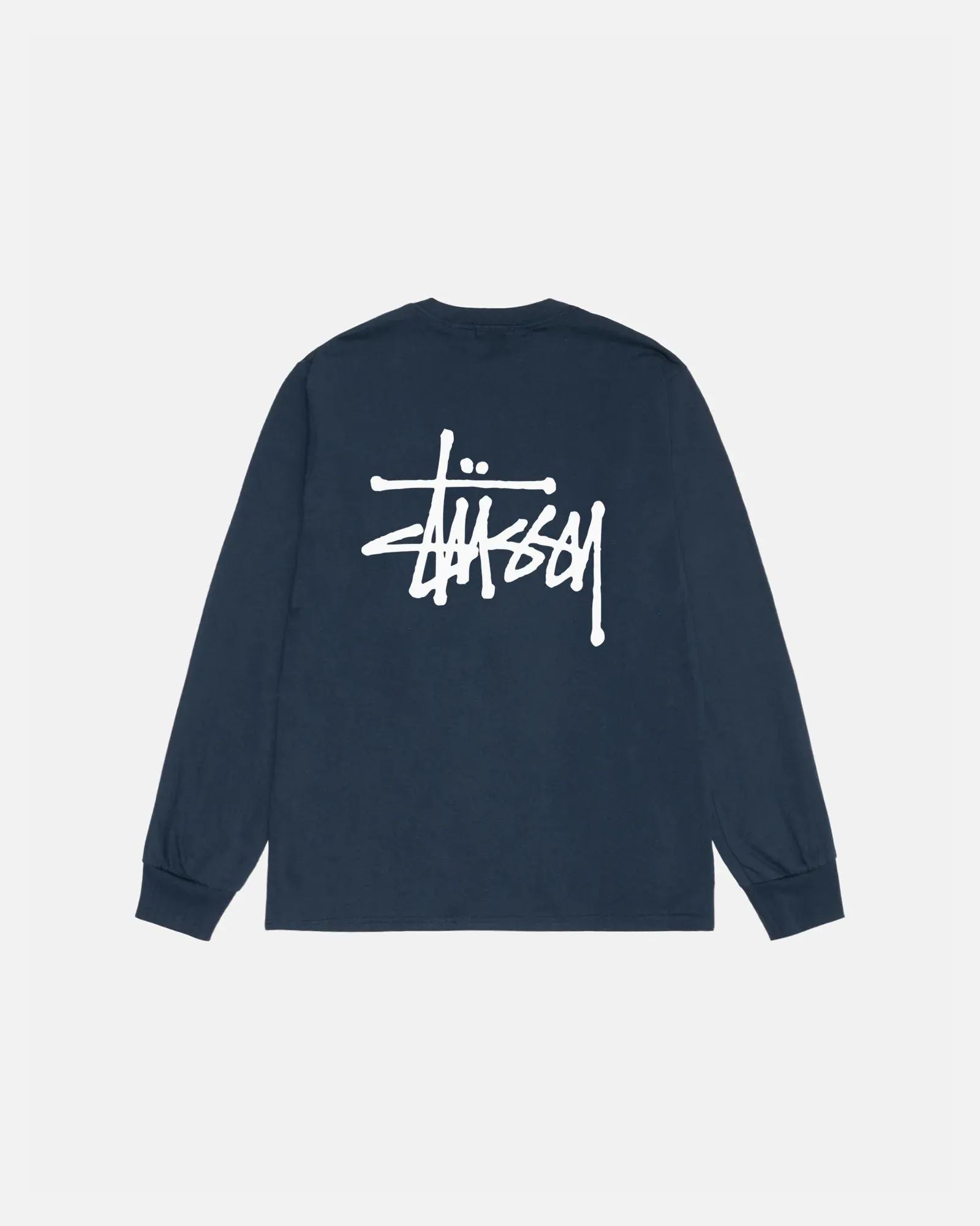Basic Stussy Ls Tee Navy