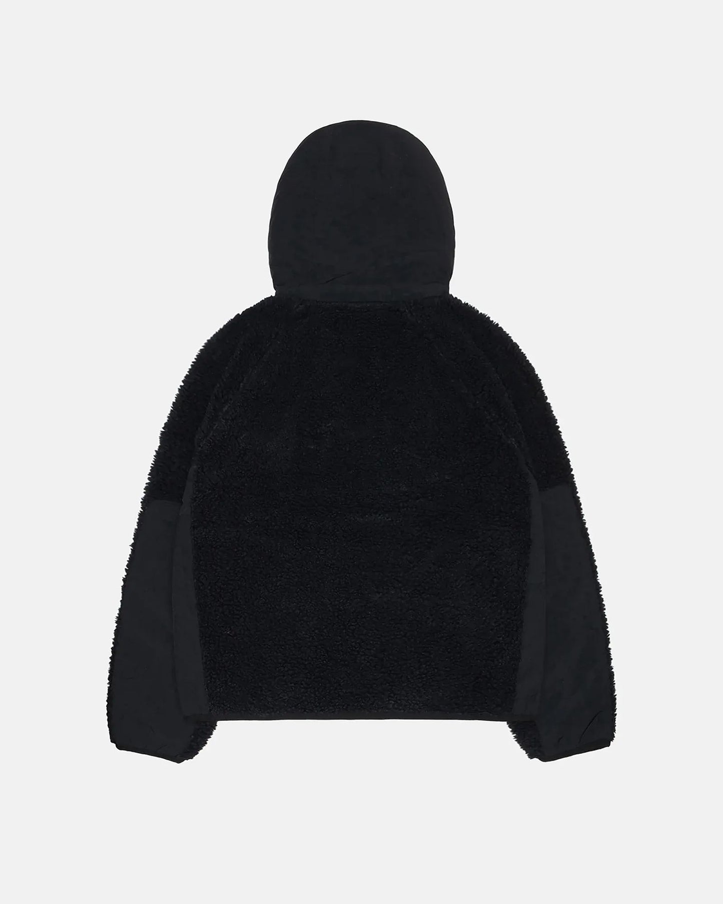 Stussy Sherpa Paneled Hooded Jacket Black