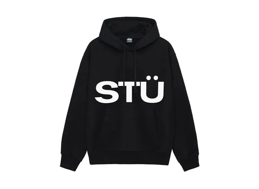 Stussy All Caps Hoodie Black