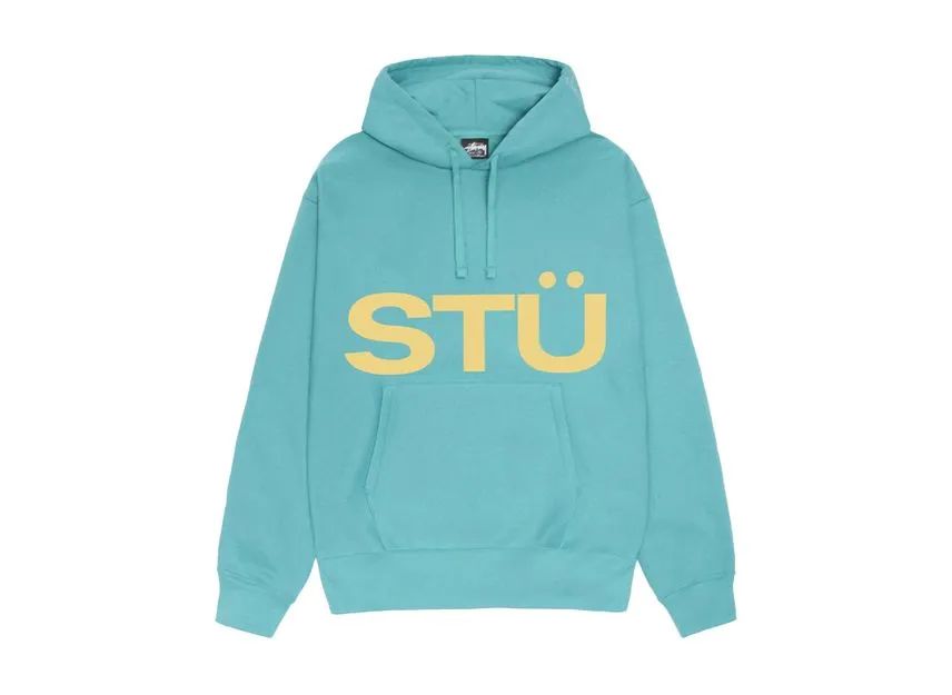 Stussy All Caps Hoodie Ocean