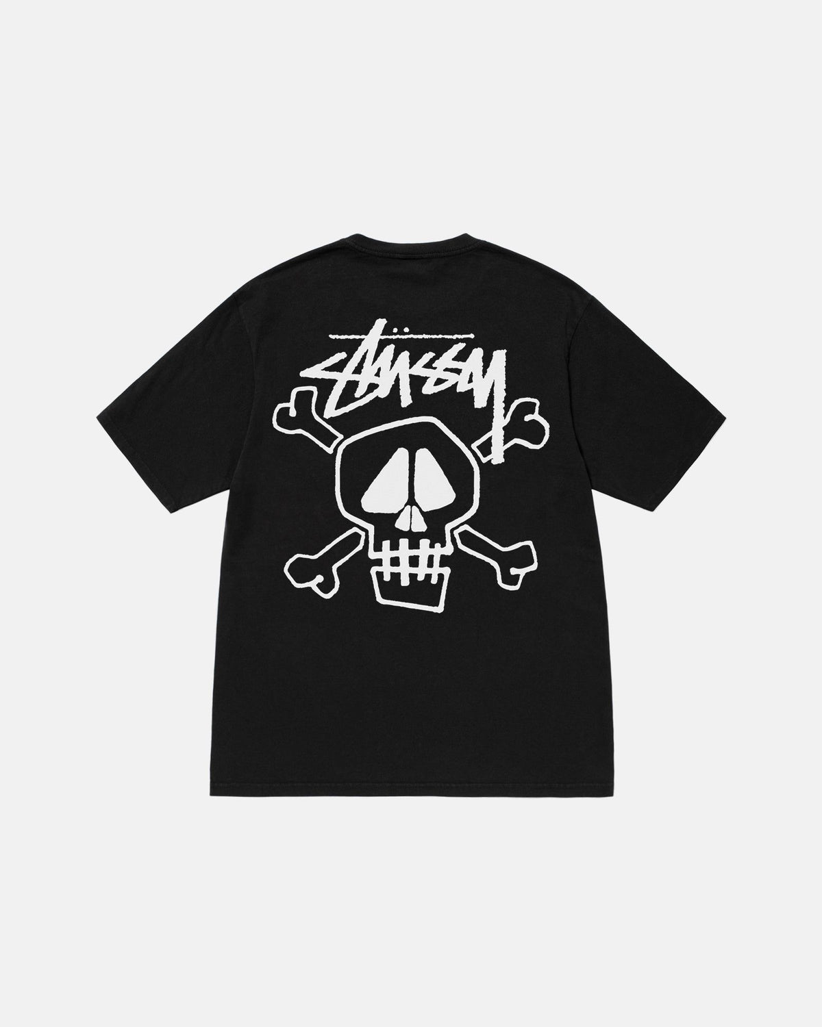 SKULL & BONES BLACK TEE PIGMENT DYED
