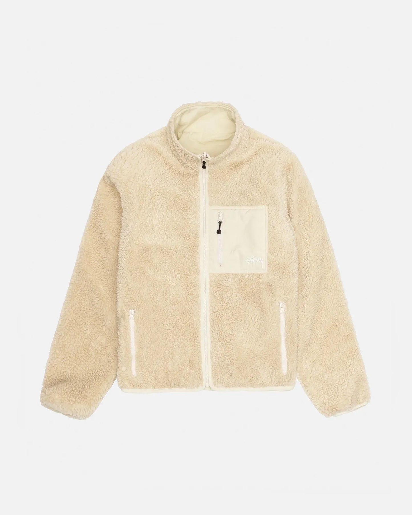 Stussy Sherpa Reversible Jacket Natrual